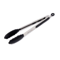 Keukentang met antislip handvat in zwart, ideaal voor bakken en barbecueën. Geschikt voor keuken en outdoor gebruik.