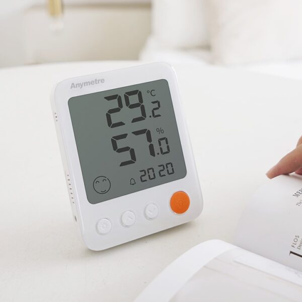 Thermometer Digitaal Binnen Hygrometer Luchtvochtigheidsmeter Klok - Afbeelding 2