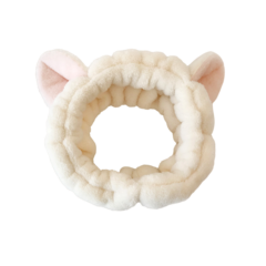 Pluchen diadeem met schattige oortjes, ideaal voor een speelse en comfortabele look.