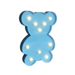 Blauwe Beren Teddybeer Lamp op Batterijen