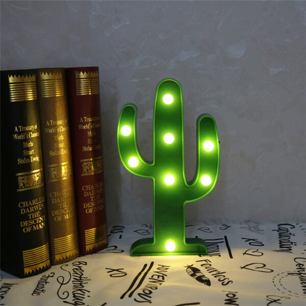 Cactus Lamp op Batterijen Kindernachtlampen Bureaulamp Kinderkamer - Afbeelding 2