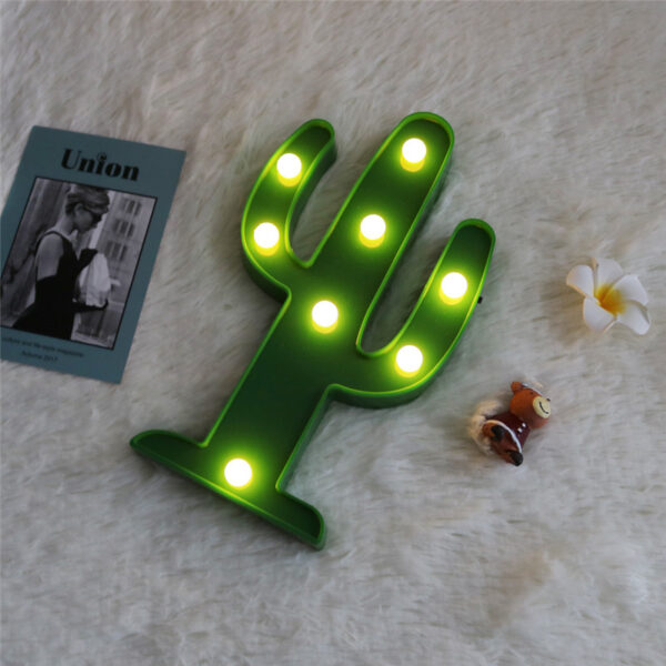 Cactus Lamp op Batterijen Kindernachtlampen Bureaulamp Kinderkamer - Afbeelding 3