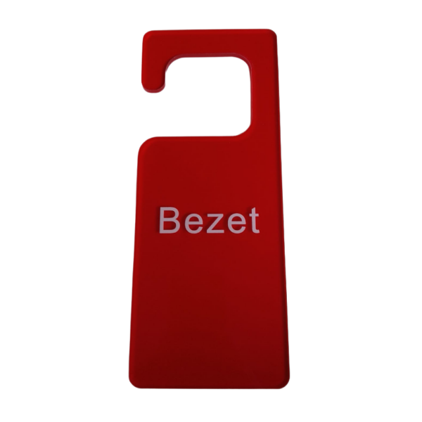 Bezet Hanger - Rood Bord - Niet storen Deurhanger Bordje