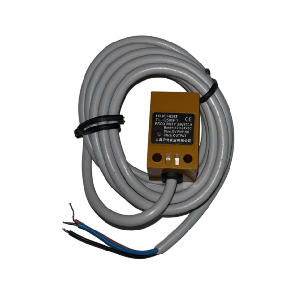 Proximity-schakelaar met omhulde kabel voor elektrische toepassingen, model TL-Q5MF1, max. 220V AC/DC.