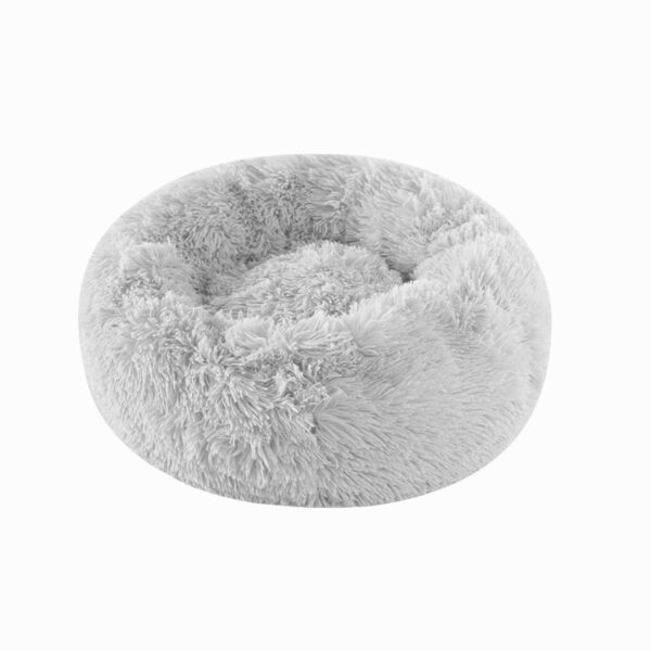 35cm Pluche Hondenmand Kattenmand Fluffy Licht Grijs