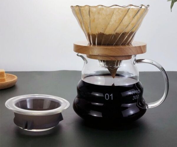 Glazen Koffiefilterhouder - Koffiefilter Houder - Koffie Filter - Afbeelding 3