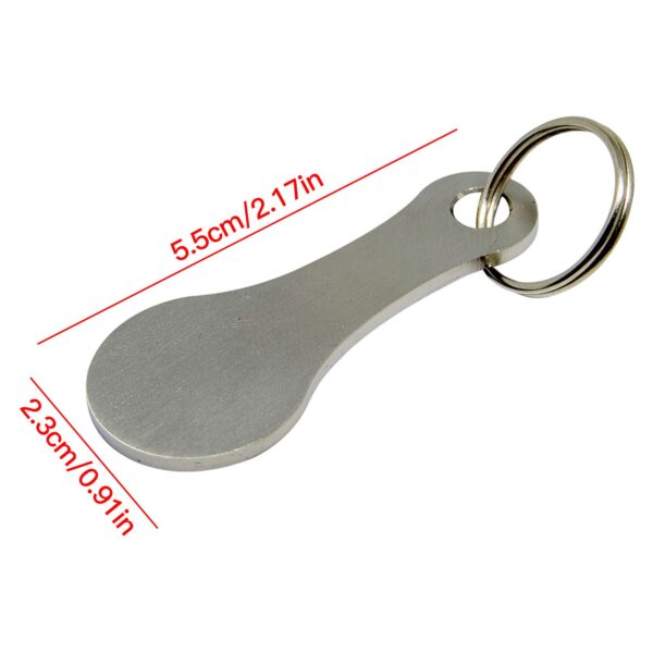 Sleutelhanger met afmetingen: 5,5 cm x 2,3 cm, met ring. Handig voor dagelijkse sleutels.