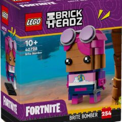 LEGO BrickHeadz Brite Bomber uit Fortnite, set 40728 voor 10+, kleurrijke bouwset met uniek design.