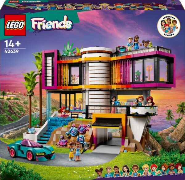 LEGO Friends: Moderne villa bouwset met kleurrijke kamers. Geschikt voor kinderen vanaf 14 jaar, inclusief minifiguren.