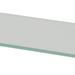 Glazen plank, rechthoekig en transparant, ideaal voor moderne interieurdecoratie en functionele opbergruimte.