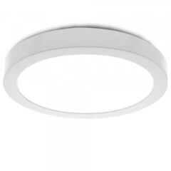 Ronde, witte plafondlamp LED voor moderne interieurverlichting en energiezuinige verlichting in huis of kantoor.