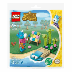 LEGO Animal Crossing set 30703 met Julian, schildersezel en bamboe, voor kinderen van 6 jaar en ouder, 43 stukjes.