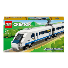 LEGO Creator 40518 treinset voor kinderen vanaf 7 jaar, afgebeeld op de doos met kleurrijke achtergrond.