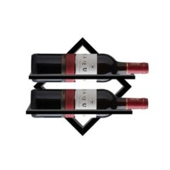 Wijnfleshouder voor 2 Flessen Wijnhouder Wijnrek Metaal Wand Hangend