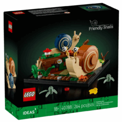 LEGO Ideas set 40788: Vriendelijke slakken, bouwpakket voor volwassenen met 264 stukken in kleurrijke doos.