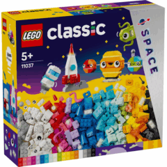 Lego Classic Space set voor kinderen vanaf 5 jaar met kleurrijke stenen en kosmische figuren. Model: 11037.