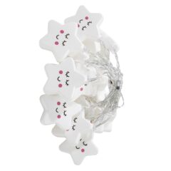 Stervormige sfeerverlichting met glimlachende gezichten, ideaal voor kinderkamers of feestdecoratie.
