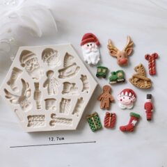 Kerst Siliconen Fondant Mal - Chocolade Zeep Kaarsen Maken