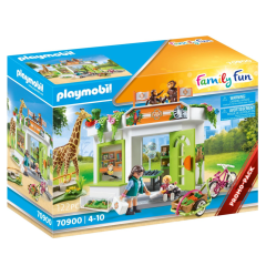 Playmobil Family Fun dierentuinwinkel set 70900, inclusief poppen, dieren en accessoires. Geschikt voor kinderen van 4-10 jaar.