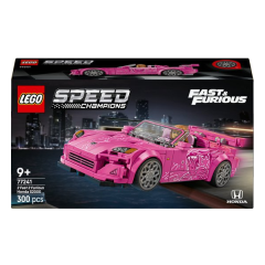 LEGO Speed Champions set met Honda S2000 uit Fast & Furious, 300 onderdelen, ideaal voor bouwliefhebbers van 9 jaar en ouder.