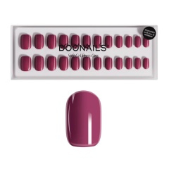 Alt-tekst: Doonails soft gel press-ons in een stijlvolle paarse kleur, ideaal voor een snelle en eenvoudige nagelverzorging.