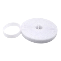 25 Meter 2cm Dubbelzijdig Klittenband Wit Kabelbinder