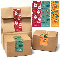 60 Kerst Sluitstickers Sluitzegel Cadeau Post Pakketten Stickers Webwinkel