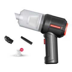 Zwart met Rode Handstofzuiger Snoerloos Kruimeldief Compacte Stofzuiger USB Oplaadbaar