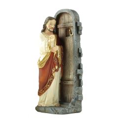 Jezus Bezoek Deur Klop Beeldje - Katholiek - Christelijk
