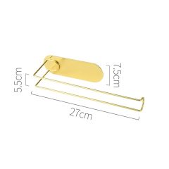 Keukenrolhouder - Goud - Ophangen Wandmontage Kastjes - Montage