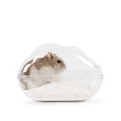 Hamster Gerbil Zandbak Afgesloten Huisje - Bakje Zand - Toilet Zandbad