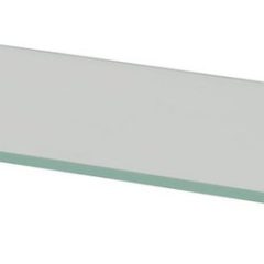 Glazen plank, rechthoekig en transparant, ideaal voor moderne interieurdecoratie en functionele opbergruimte.