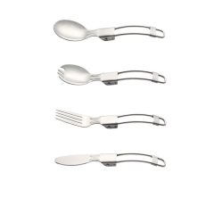 4-delige Bestek Set Opvouwbaar RVS Spork Servies
