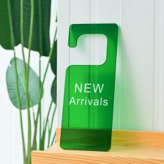 New Arrival Hanger Groen In Stock Kledingwinkel Winkel Bord Acryl Plexiglas Kledinghanger