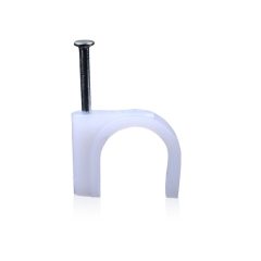 100x 8mm Kabelklem Kabelclip Wit