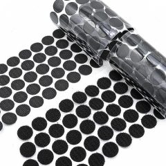 1000 Klittenband 2,5cm Rondjes Zelfklevend Stickertjes Zwart