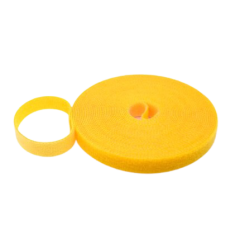 25 Meter 1,5cm Dubbelzijdig Klittenband Geel Kabelbinder