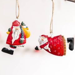 2 Amerikaanse Kerstmannen Kerstboom Hanger Set Kerstbal