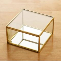 Glazen Display Kistje Doosje 13x13x7.5cm - Stolp Vitrine Box showcase