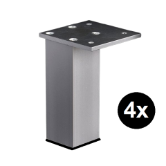 4x Verstelbare Meubelpoot 15-16.5CM Instelbaar Draaibaar Bankpoten