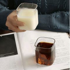 2x Vierkant Drinkglas - 250ml Drink Glazen - Glas Drinkglazen