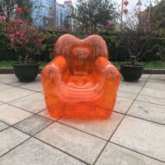Opblaasstoel Funtastic Oranje Campingstoel Opblaasbare Kampeerstoel
