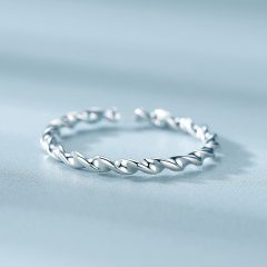Zilveren Minimalistische Gedraaide Ring 925