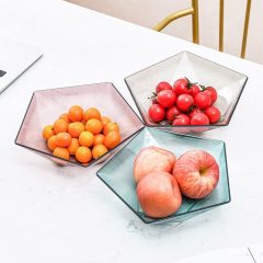 3-delige Kunststof Fruitschalen Schalen Snoepschalen Plastic Bakken Chips Transparant