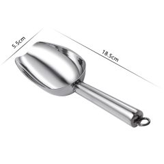 IJsblokjes Schep 18,5cm IJs Tang IJsblokjesschep IJsschep RVS Voerschep