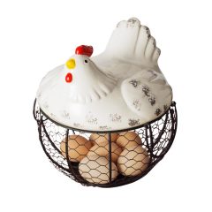 Eiermand Eierrek Eierhouder - Eieren Bewaren - Metaal Fruitschaal