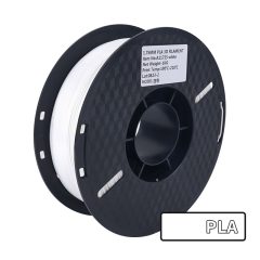 Wit PLA 3D printer filament op spoel, 1.75mm dik, 1kg gewicht. Geschikt voor printtemperaturen van 190-210°C.