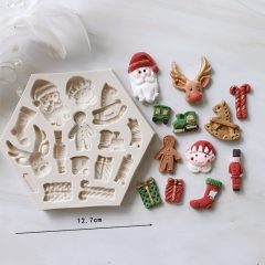 Kerst Siliconen Fondant Mal - Chocolade Zeep Kaarsen Maken