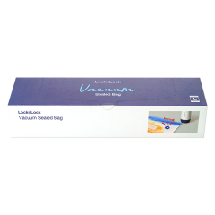 Vacuumverzegelde zak van LocknLock in doos, perfect voor het langer vers houden van voedsel.