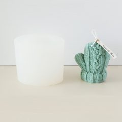 Wollen Handschoen Kaars Mal Gietmal Winter Wand Silicone Kaars Maken